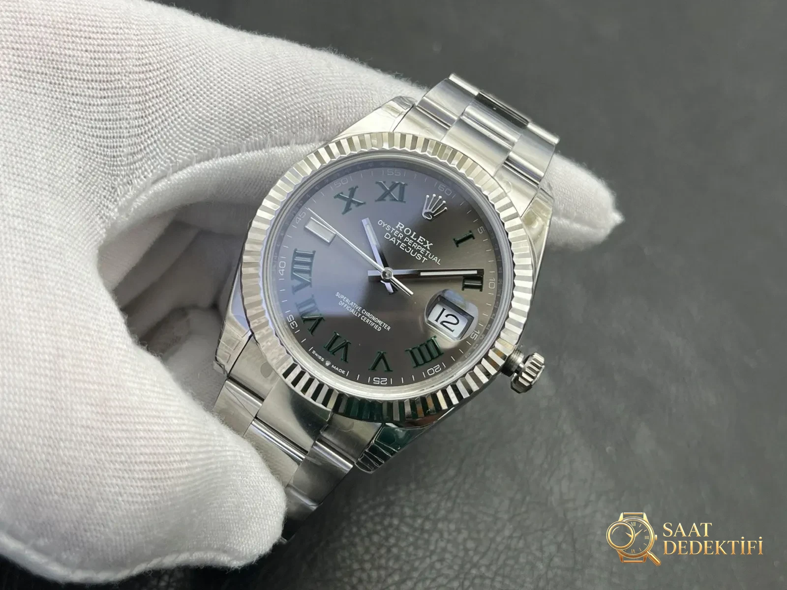 VS Factory Rolex Datejust 41mm Siyah Kadran Oyster Kordon Uyumu İncelemesi - ön görünüm