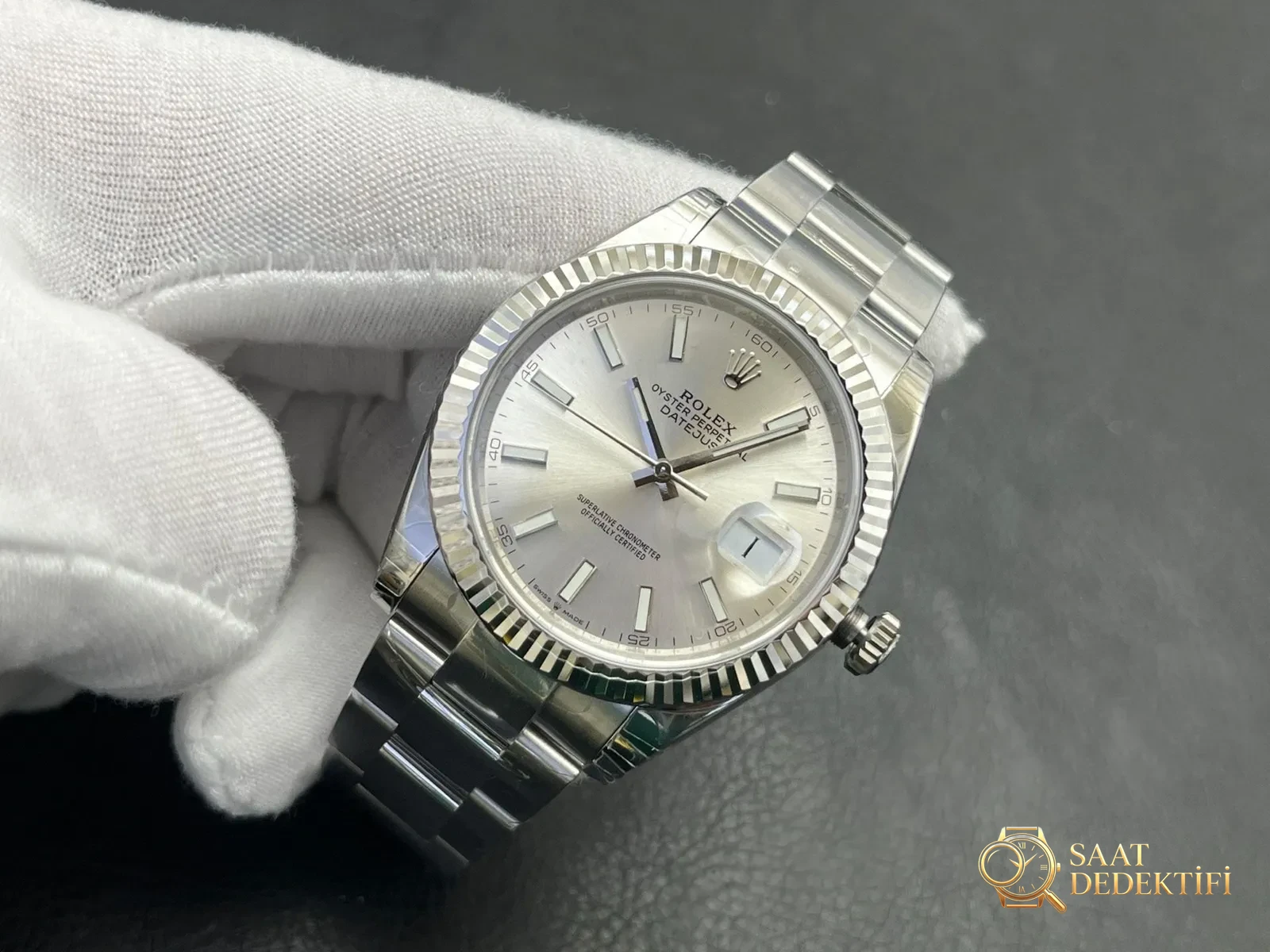 VS Factory Rolex Datejust 41mm Roze Altın Jubilee Çift Renk Modeli İncelemesi - ön görünüm