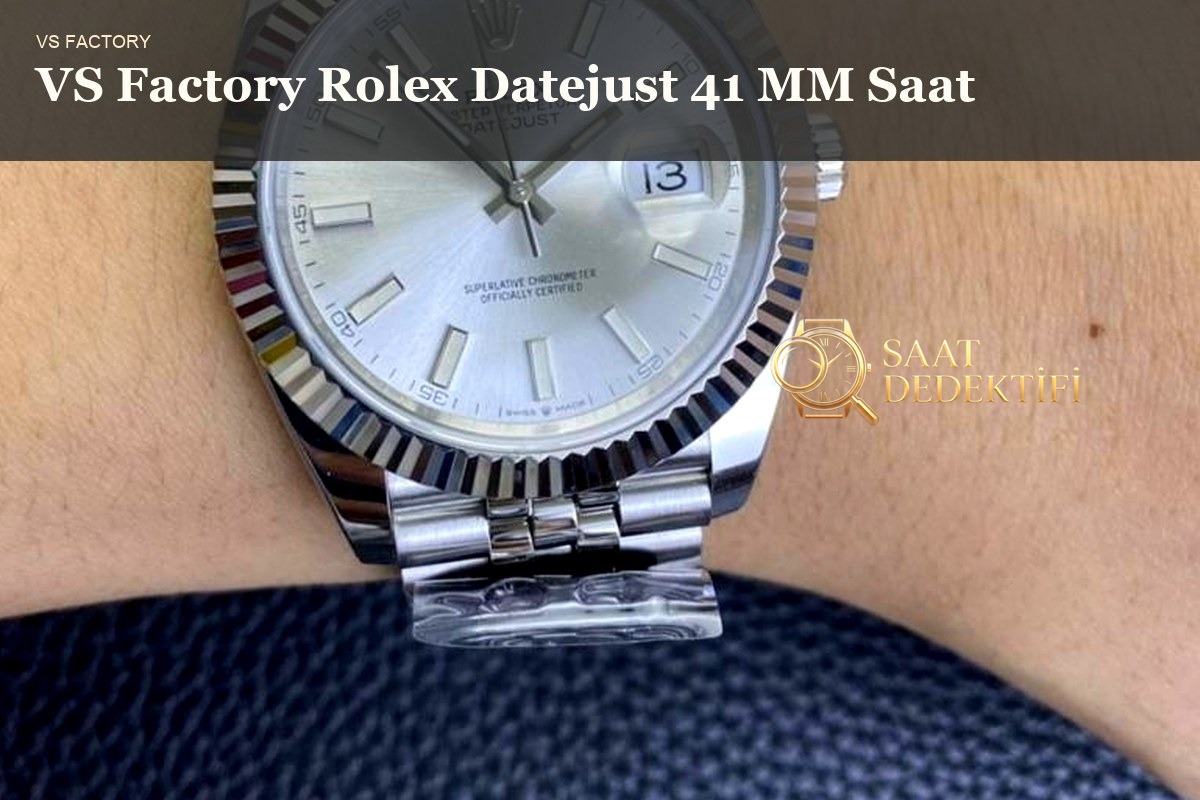 VS Factory Rolex Datejust 41mm Bezel Platin Kaplama Yansıma Kalitesi İncelemesi