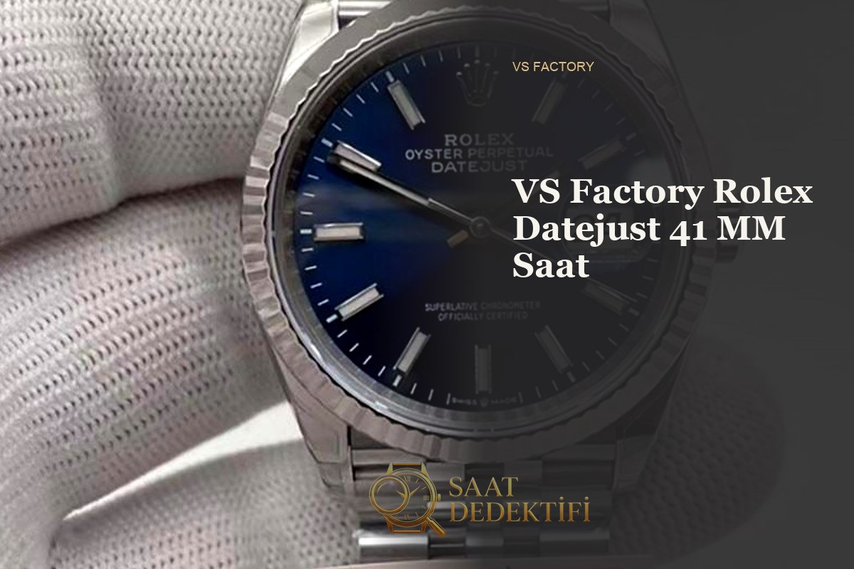 VS Factory Rolex Datejust 41mm Rehaut Gravür ve Seri Numarası İşleme İncelemesi - ön görünüm