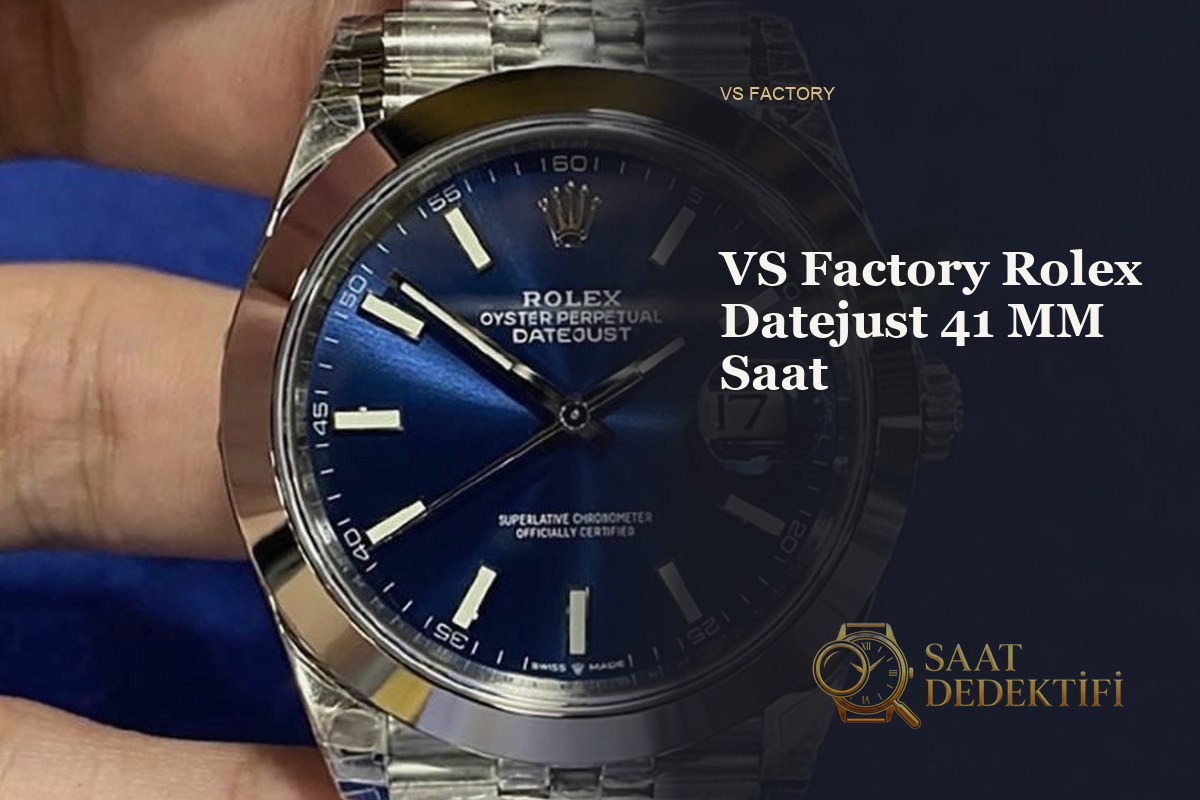 VS Factory Rolex Datejust 41mm Kasa Yan Profili ve İncelik Ölçümü İncelemesi - ön görünüm