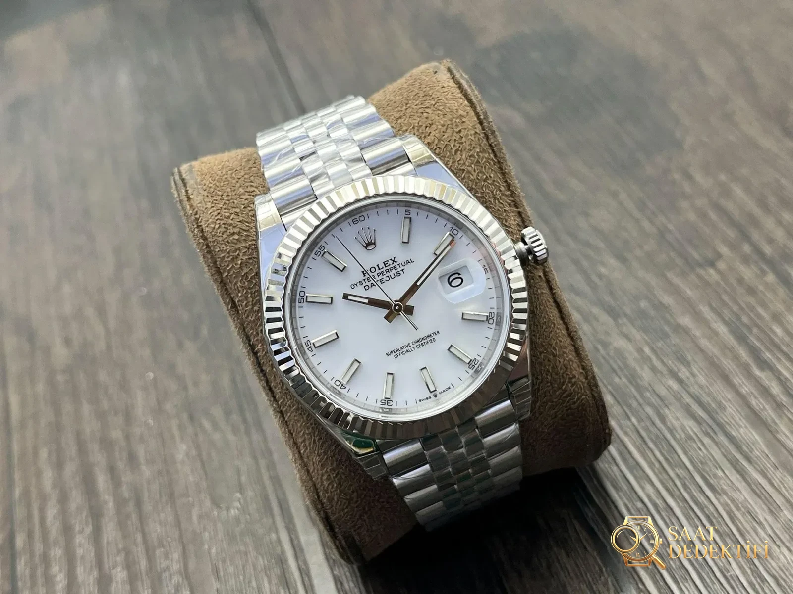 VS Factory Rolex Datejust 41mm Oyster Üç Parça Çelik Kordon - ön görünüm