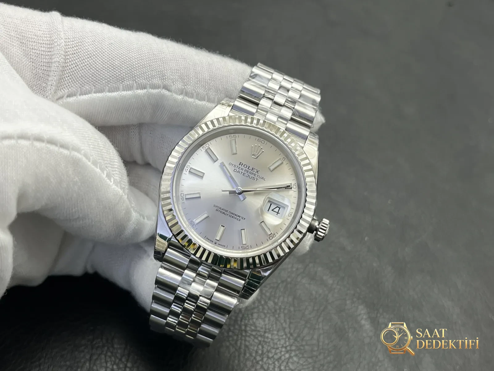 VS Factory Rolex Datejust 41mm Kadran Yazı Baskısı Mikroskop İncelemesi İncelemesi - fotoğraf 2