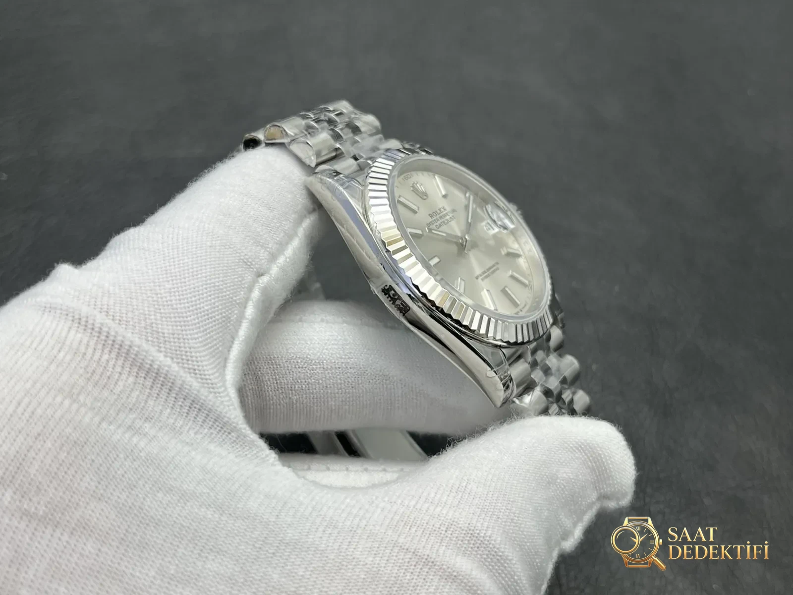 VS Factory Rolex Datejust 41mm Kadran Yazı Baskısı Mikroskop İncelemesi İncelemesi - fotoğraf 4