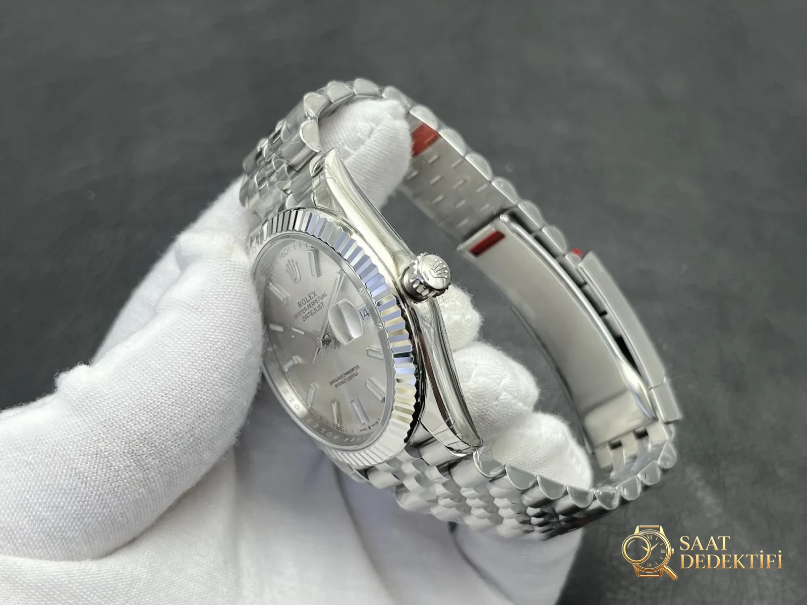 VS Factory Rolex Datejust 41mm Kadran Yazı Baskısı Mikroskop İncelemesi İncelemesi - fotoğraf 5