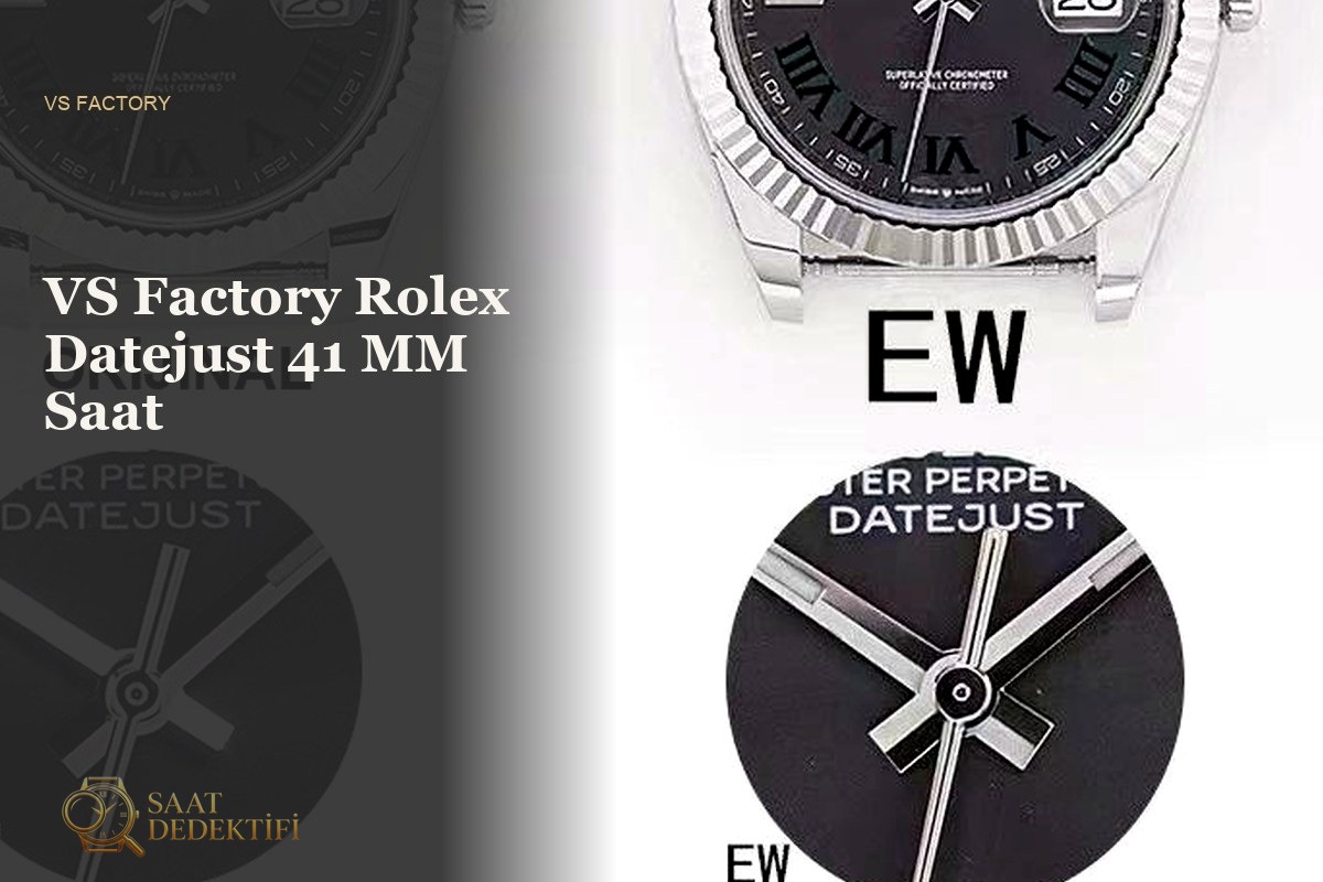 VS Factory Rolex Datejust 41mm Parlak Siyah Kadran Klasiği İncelemesi - ön görünüm