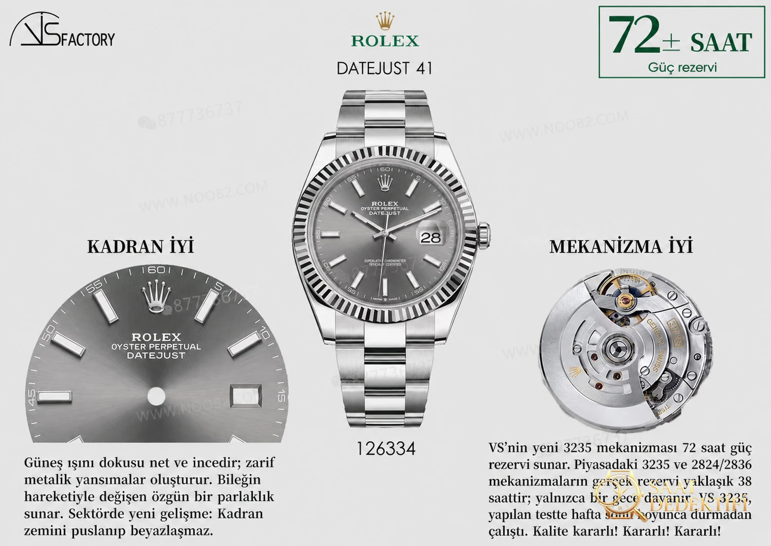 VS Factory Rolex Datejust ile AR Factory V3 Datejust hangi versiyon daha iyi yapılmış? - Kasa Profili ve Kurma Kolu İncelemesi