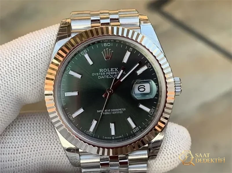 VS Factory Rolex Datejust V2 Yeşil İncelemesi - Kadran Detayı ve Bezel İşçiliği