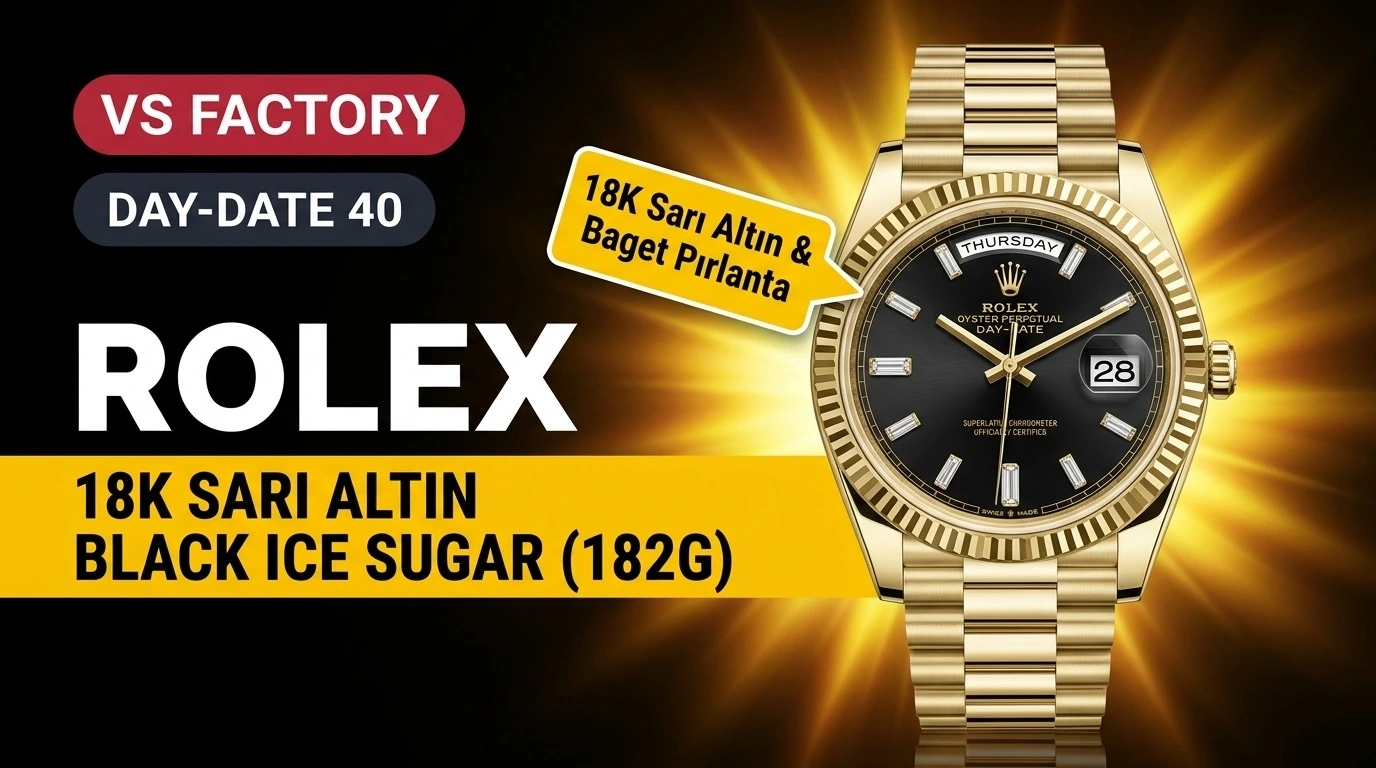 VS Factory Rolex Day-Date 40 Black Ice Sugar 182g DDV2 İncelemesi