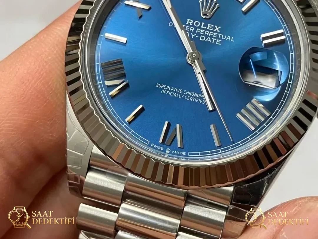VS Factory Rolex Day-Date DD, içindeki Dandong 3255 mekanizmasına rağmen neden ağırlıklandırılmamış? - Fosfor ve Super-LumiNova Gece Görünümü