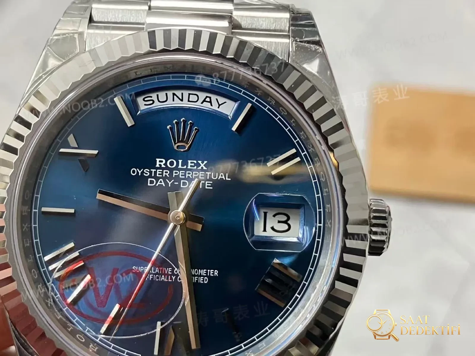 VS Factory Rolex Day-Date V2 ağırlıklı versiyon 182 gram, Dandong 3255 mekanizmasıyla diğer fabrikaları alt ediyor mu? - Makro Kadran ve İndeks İşçiliği