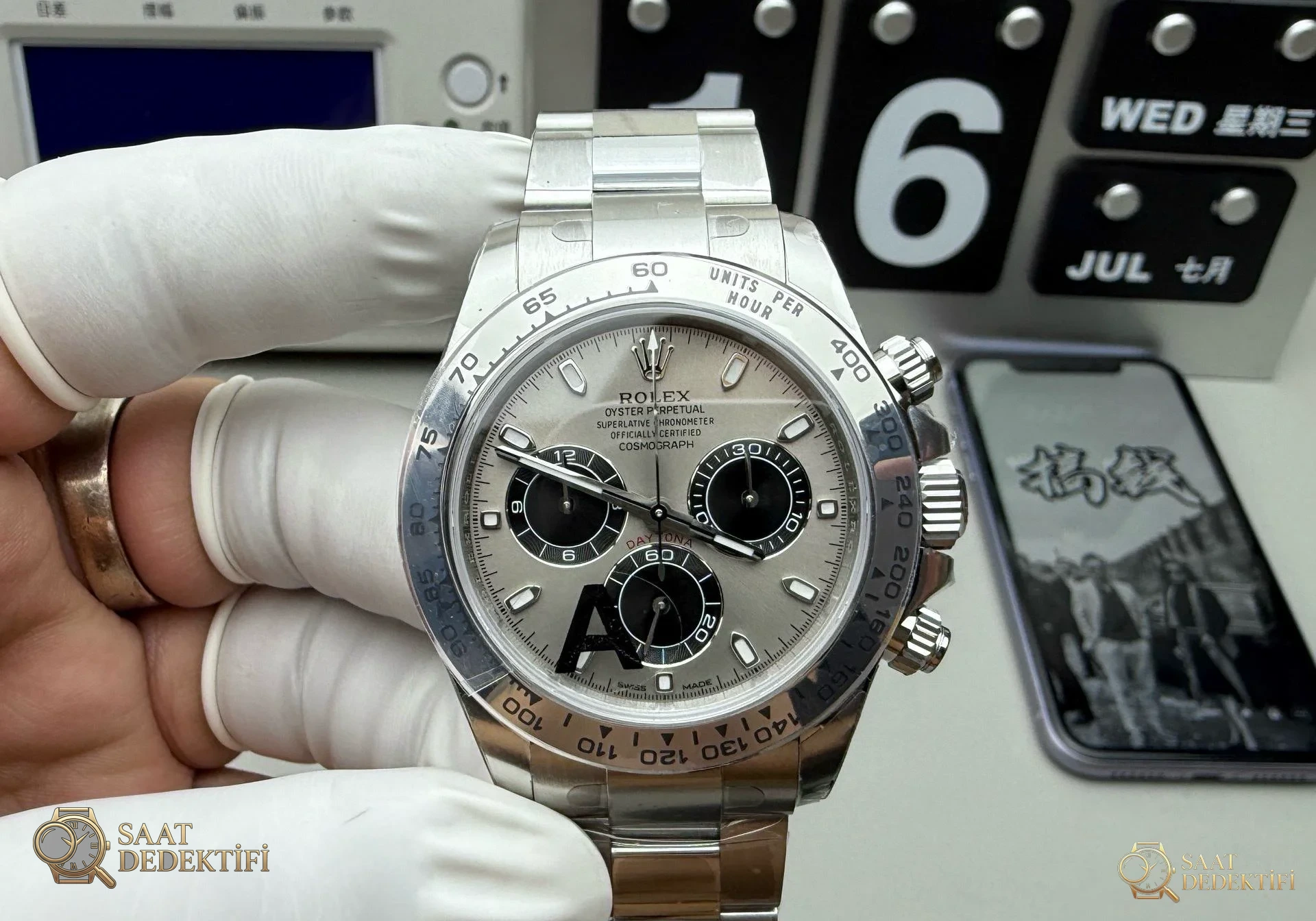 VS Factory Rolex Daytona Ghost Gri 184g Ağırlıklı Kasa İncelemesi - Makro Laboratuvar ve Detay İncelemesi