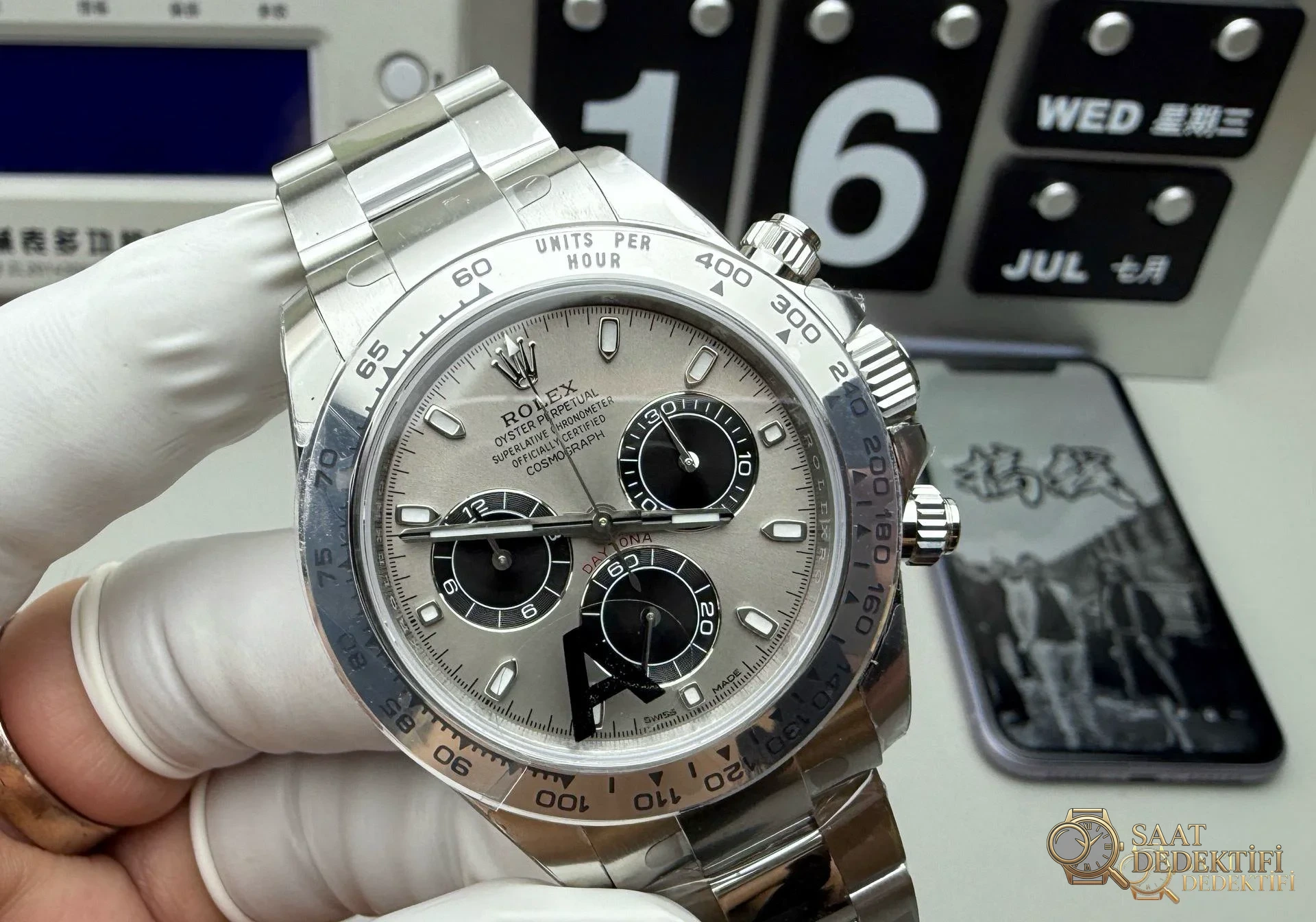 VS Factory Rolex Daytona Ghost Gri 184g Ağırlıklı Kasa İncelemesi - Makro Laboratuvar ve Detay İncelemesi