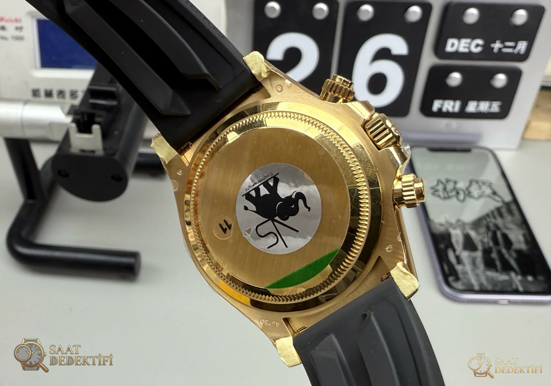 VS Factory Rolex Daytona Shawn Yue 116518LN Sarı Altın İncelemesi - Makro Laboratuvar ve Detay İncelemesi