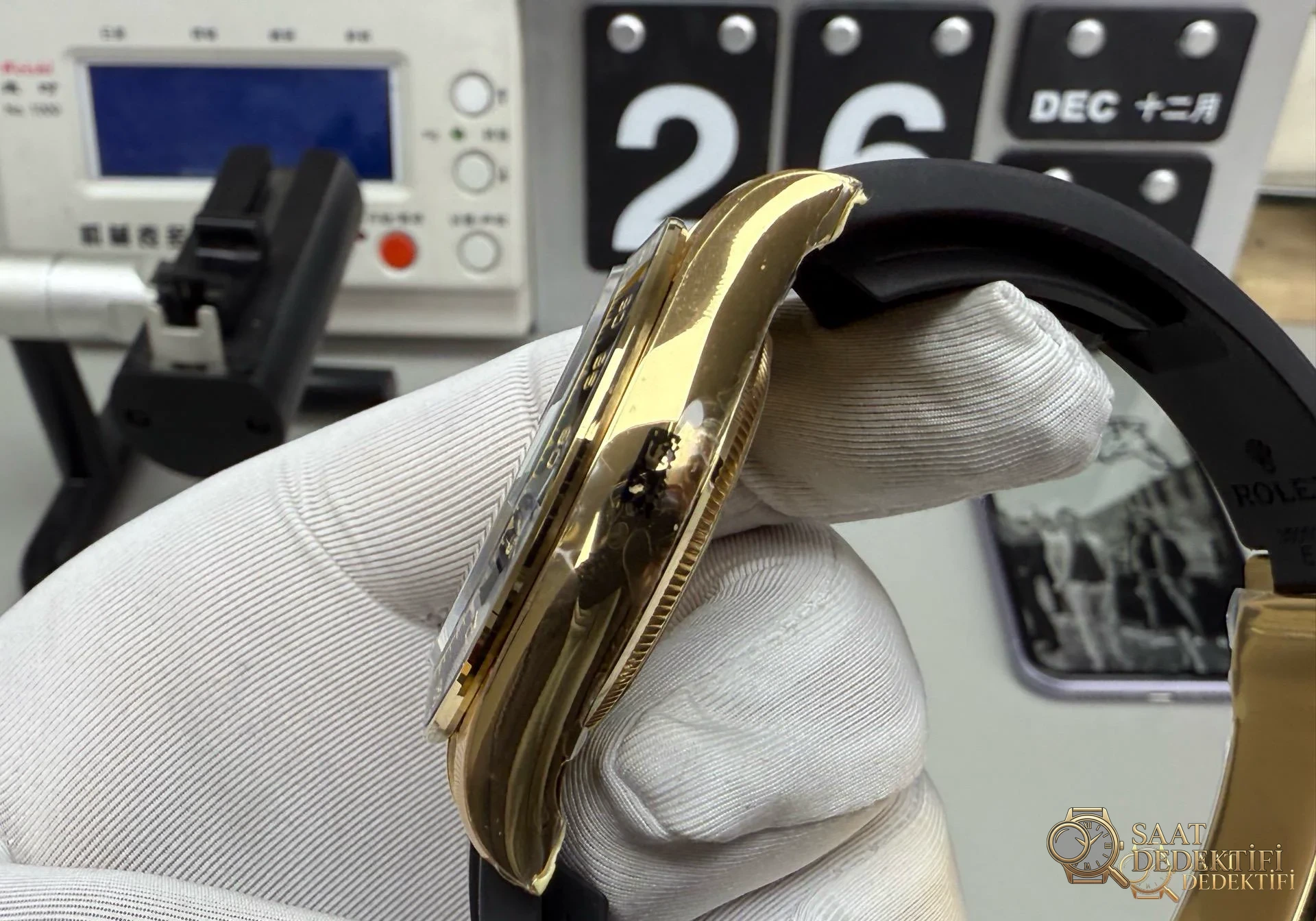 VS Factory Rolex Daytona Shawn Yue 116518LN Sarı Altın İncelemesi - Makro Laboratuvar ve Detay İncelemesi
