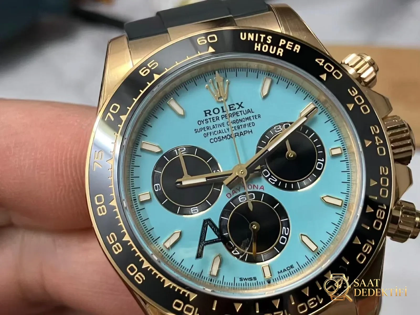 VS Factory Rolex Daytona Tiffany Mavisi, Dandong 4131 mekanizma, 137 g ağırlık: işçilik nasıl? - Bilezik, Toka ve Klips Mekanizması