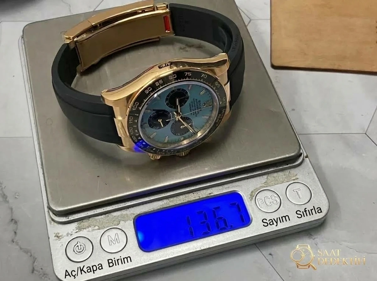 VS Factory Rolex Daytona Tiffany Mavisi, Dandong 4131 mekanizma, 137 g ağırlık: işçilik nasıl? - Makro Kadran ve İndeks İşçiliği