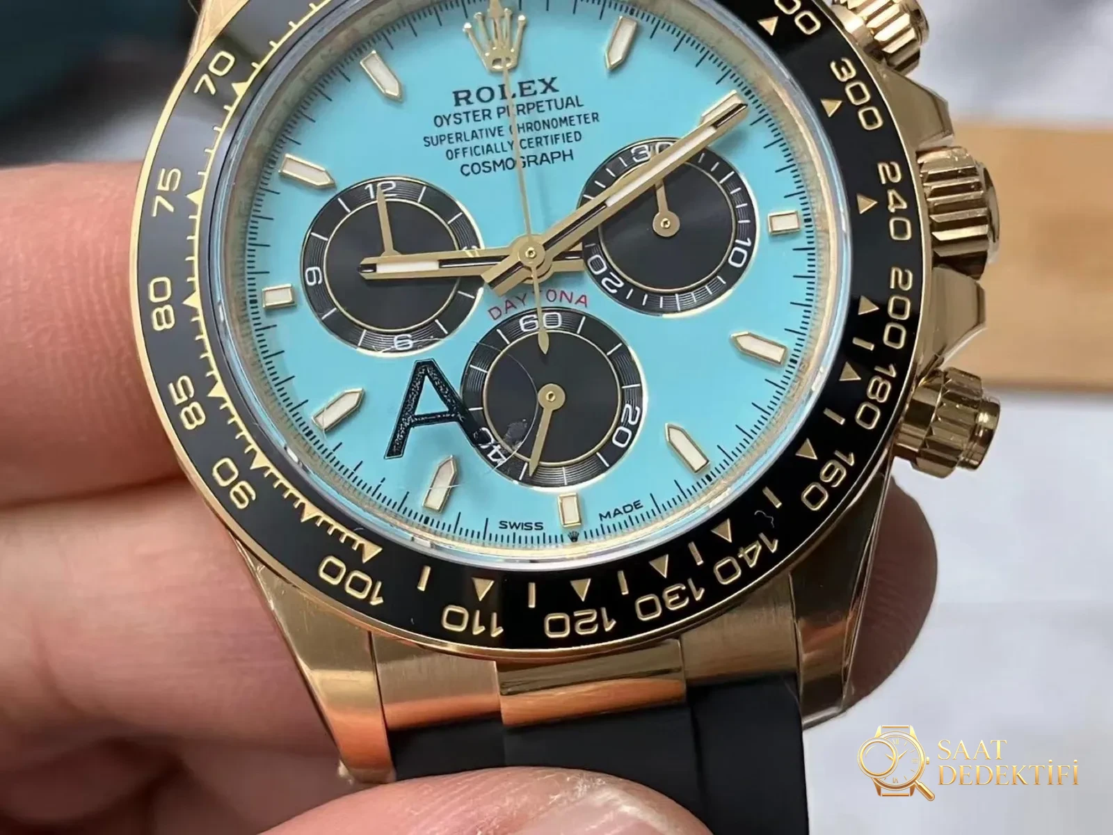VS Factory Rolex Daytona Tiffany Mavisi, Dandong 4131 mekanizma, 137 g ağırlık: işçilik nasıl? - Klips Kilidi ve Lazer Damgalar