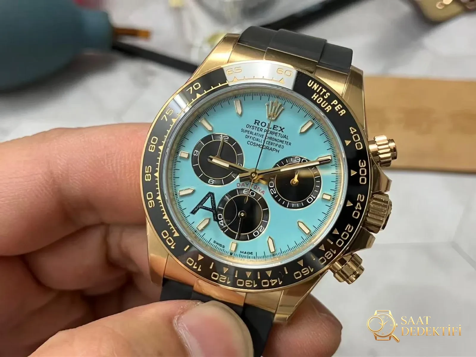 VS Factory Rolex Daytona Tiffany Mavisi, Dandong 4131 mekanizma, 137 g ağırlık: işçilik nasıl? - Bilekte Duruş ve Kasa Orantısı
