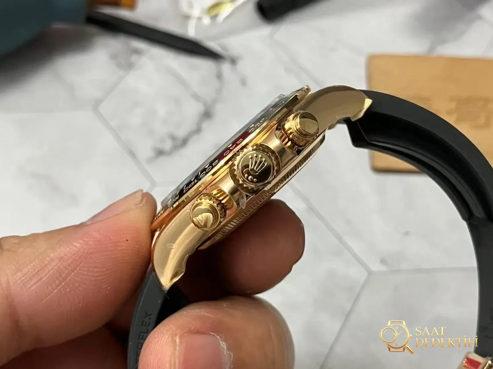 VS Factory Rolex Daytona Tiffany Mavisi, Dandong 4131 mekanizma, 137 g ağırlık: işçilik nasıl? - Mekanizma Zemberek ve Balans Detayı