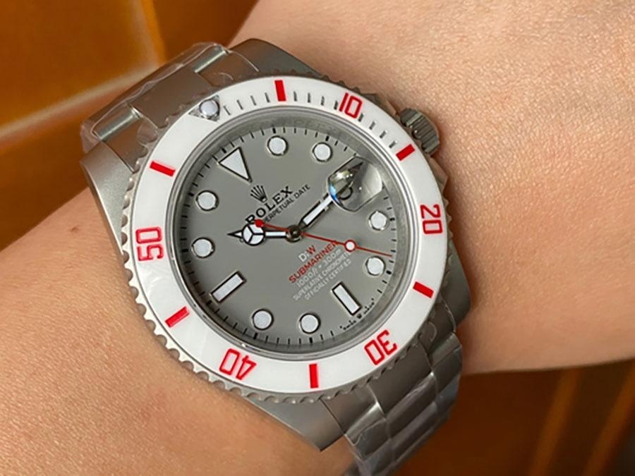VS Factory Rolex DIW Beyaz Seramik Bezelli Gri Kadranlı Submariner Replika Kol Saati - VS Saat — 1. fotoğraf