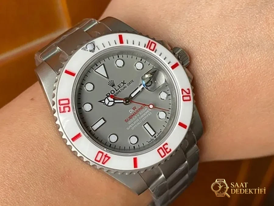 Vs Factory Rolex Diw weiße Keramiklünette, graues Zifferblatt, Submariner Rep... – Vorderansicht und Gehäusedesign