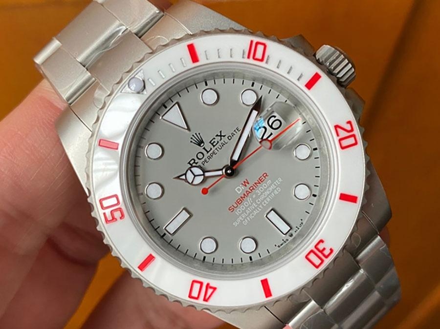 VS Factory Rolex DIW Beyaz Seramik Bezelli Gri Kadranlı Submariner Replika Kol Saati - VS Saat — 3. fotoğraf