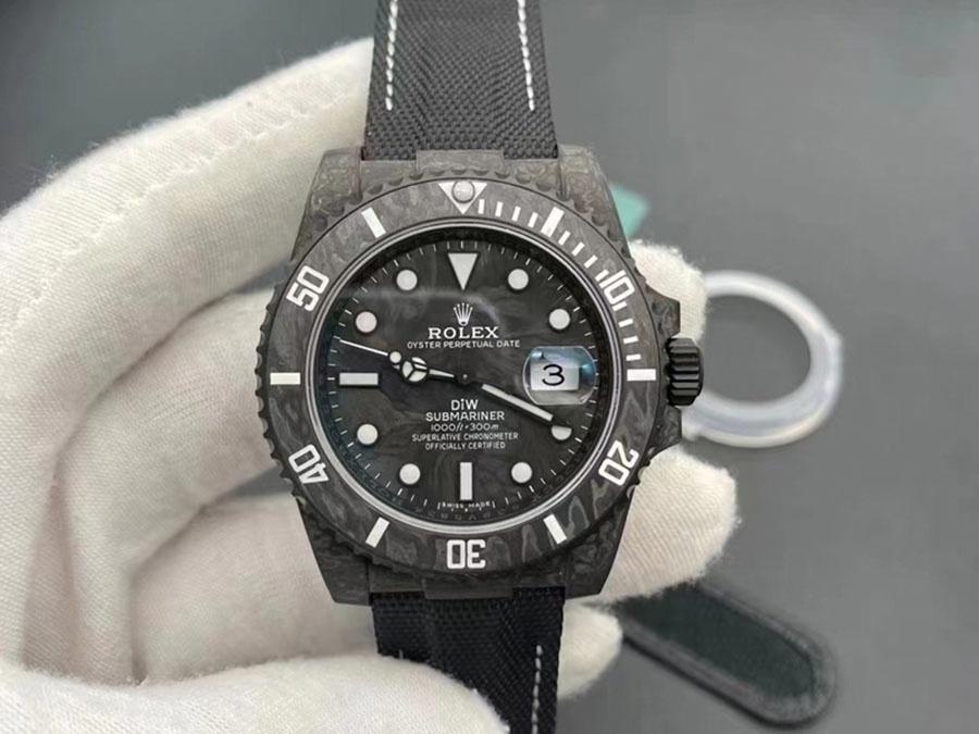 VS Factory Rolex DIW Karbon Fiber Siyah Replika Saat - VS Saat — 1. fotoğraf