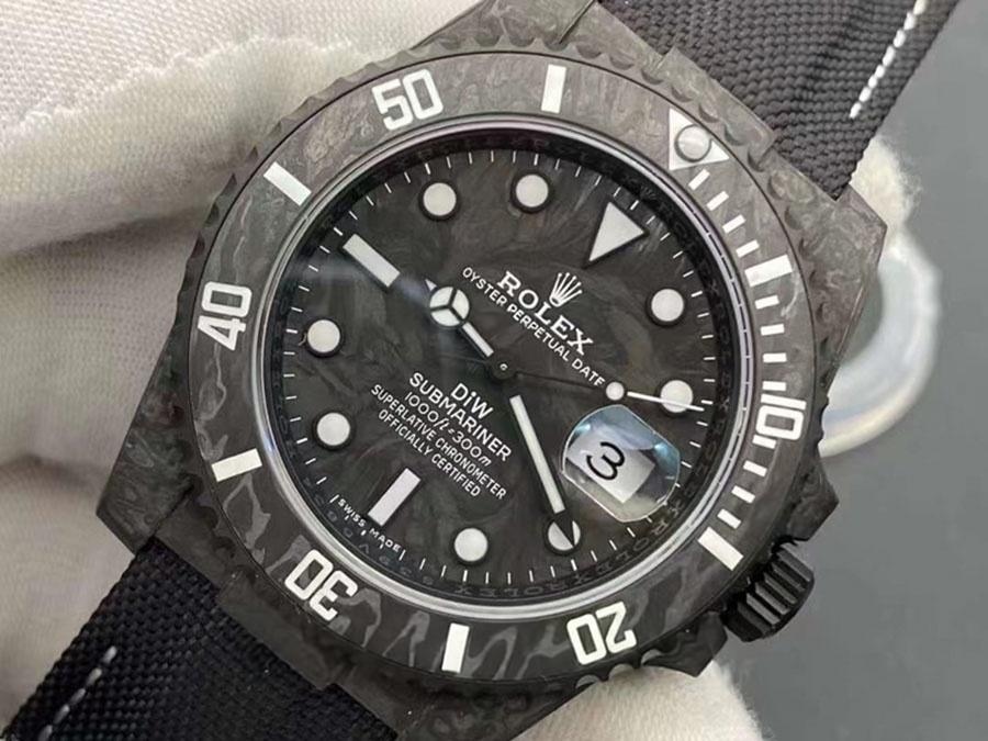VS Factory Rolex DIW Karbon Fiber Siyah Replika Saat - VS Saat — 3. fotoğraf