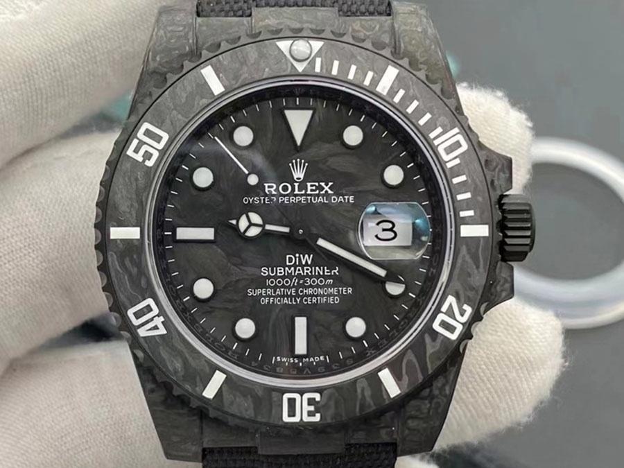 VS Factory Rolex DIW Karbon Fiber Siyah Replika Saat - VS Saat — 4. fotoğraf