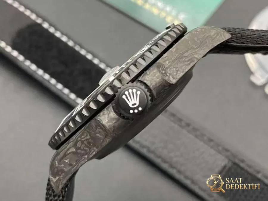 VS Factory Rolex DIW Karbon Fiber Siyah Replika Saat - VS Saat - Bilezik, Toka ve Klips Mekanizması