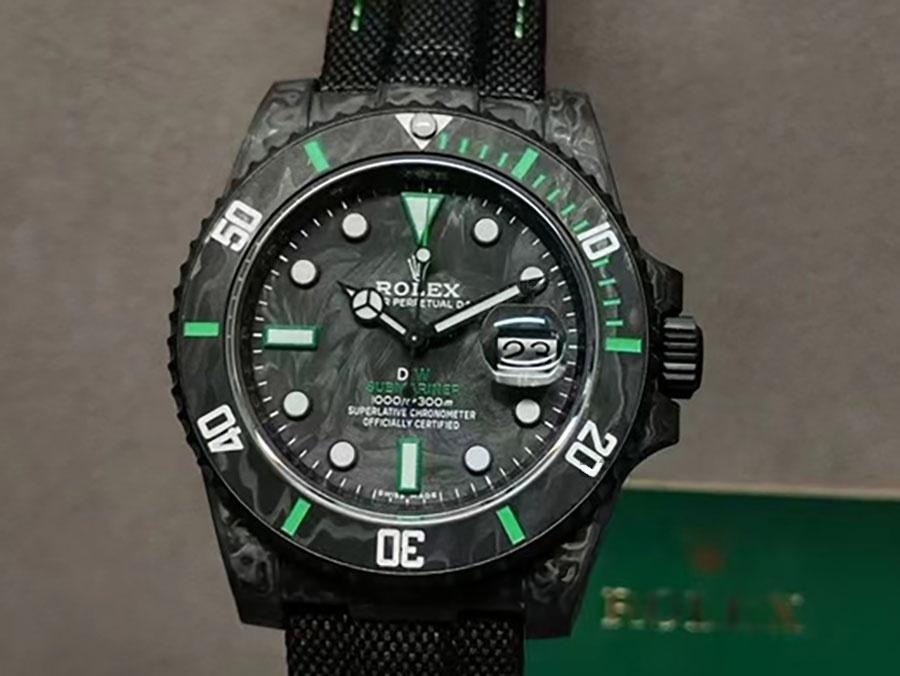 VS Factory Rolex DIW Karbon Fiber Yeşil Replika Kol Saati - VS Saat — 2. fotoğraf
