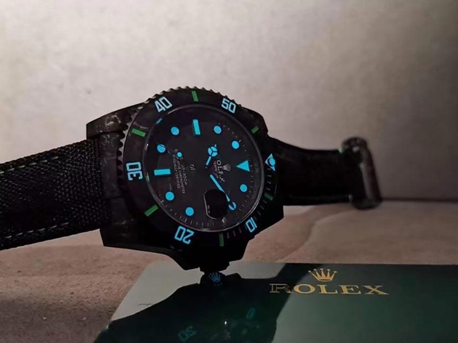 VS Factory Rolex DIW Karbon Fiber Yeşil Replika Kol Saati - VS Saat — 6. fotoğraf