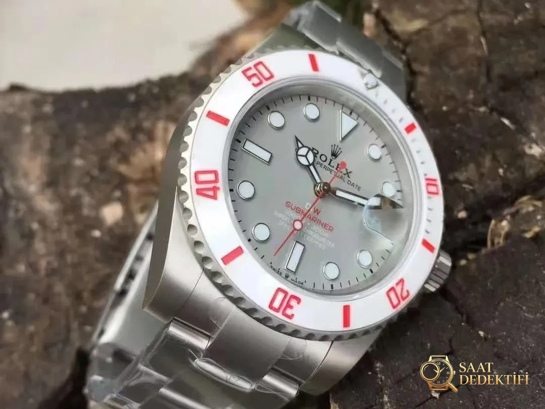 VS Factory Rolex DIW modifiyeli beyaz seramik bezelli dalgıç, 3135 mekanizmalı: nasıl? - Kasa Profili ve Kurma Kolu İncelemesi