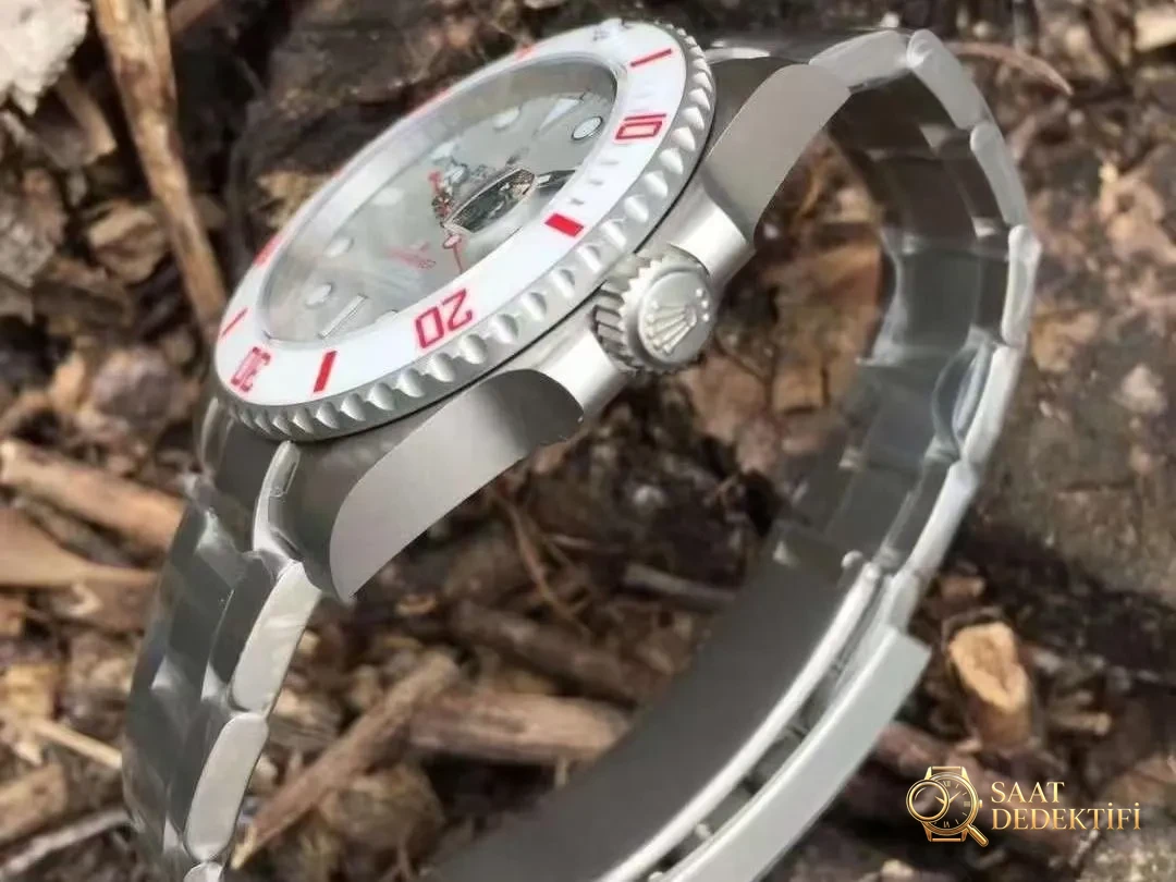 VS Factory Rolex DIW modifiyeli beyaz seramik bezelli dalgıç, 3135 mekanizmalı: nasıl? - Makro Kadran ve İndeks İşçiliği