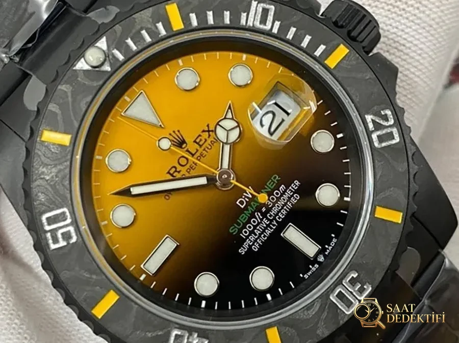 VS Factory Rolex DIW sarı degrade 3135 replika kol saati - VS saat - Kasa Profili ve Kurma Kolu İncelemesi