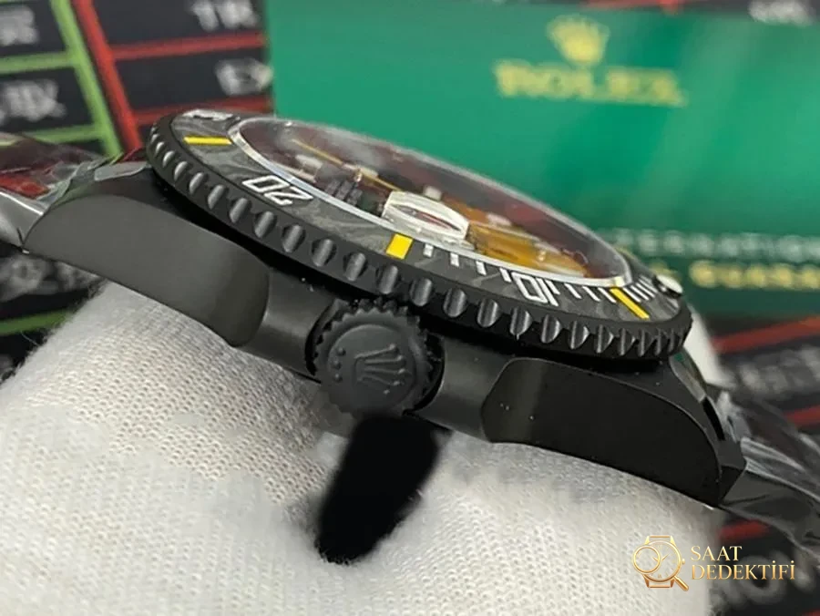 VS Factory Rolex DIW sarı degrade 3135 replika kol saati - VS saat - Makro Kadran ve İndeks İşçiliği