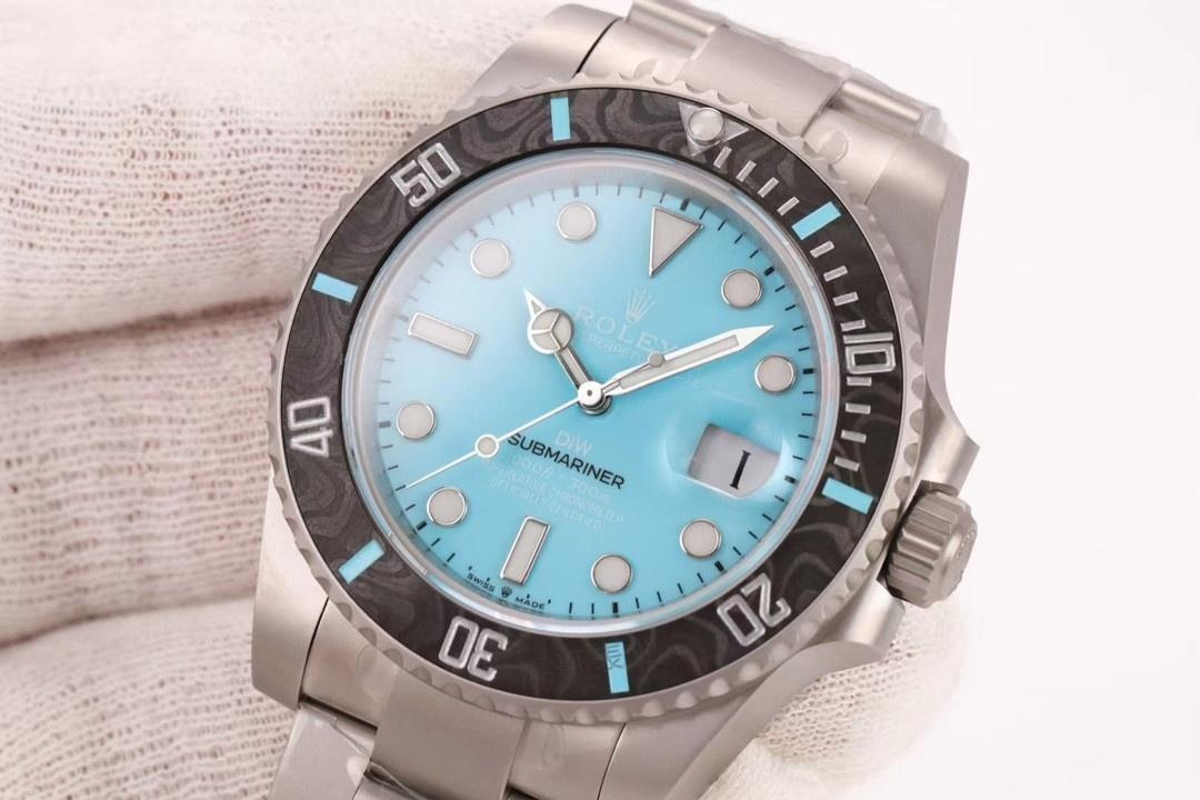 VS Factory Rolex DIW Submariner Tiffany Mavisi özel karbonfiber bezelin işçiliği nasıl? — 2. fotoğraf