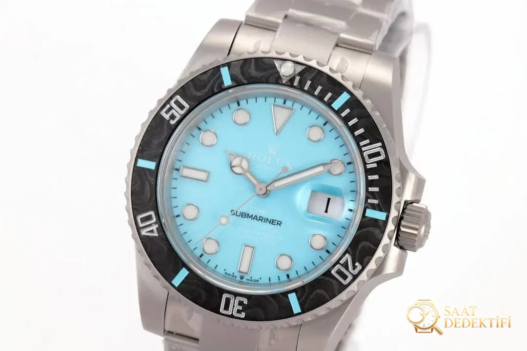 VS Factory Rolex DIW Submariner Tiffany Mavisi özel karbonfiber bezelin işçiliği nasıl? - Arka Kapak ve Mekanizma Detayı