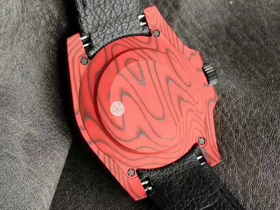 VS Factory Rolex DIW tam kırmızı karbon fiber replika kol saati - VS saat — 7. fotoğraf
