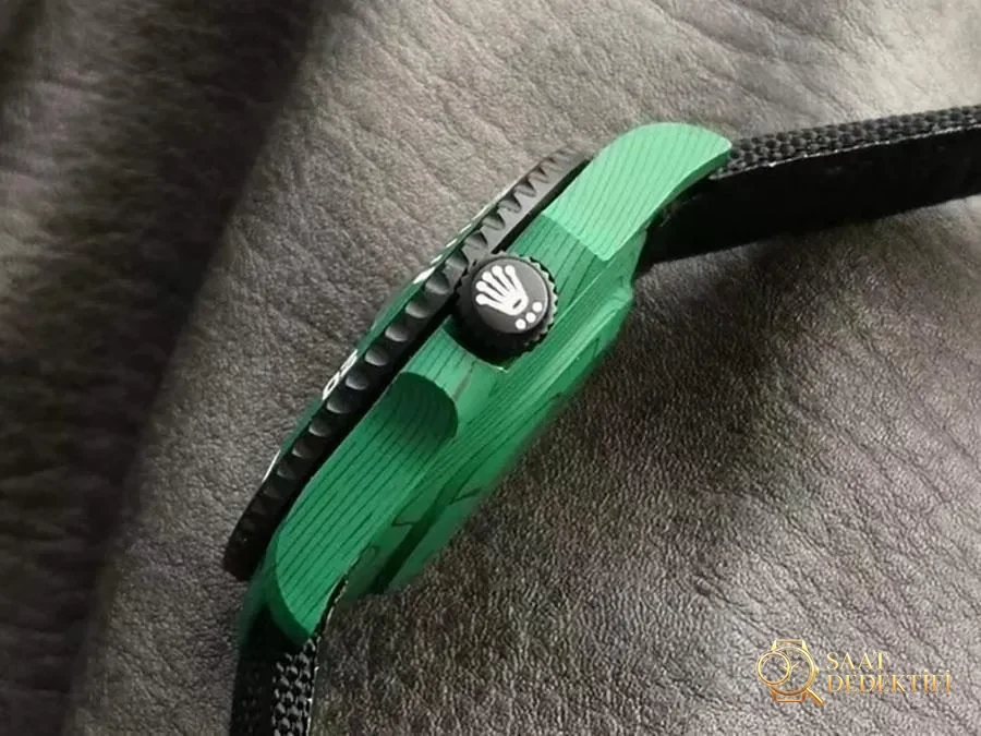 VS Factory Rolex DIW vollgrüne Replik-Armbanduhr aus Kohlefaser – VS-Uhr – Makro-Zifferblatt und Index-Verarbeitung