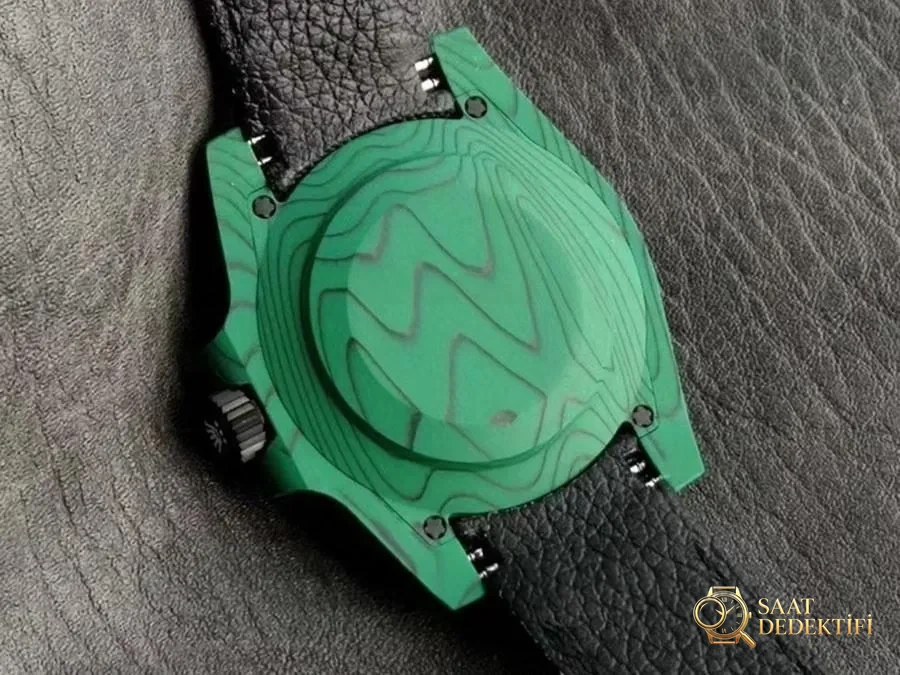 VS Factory Rolex DIW Replik-Armbanduhr aus vollständig grüner Kohlefaser – VS-Uhr – Clip-Verschluss und Laserstempel