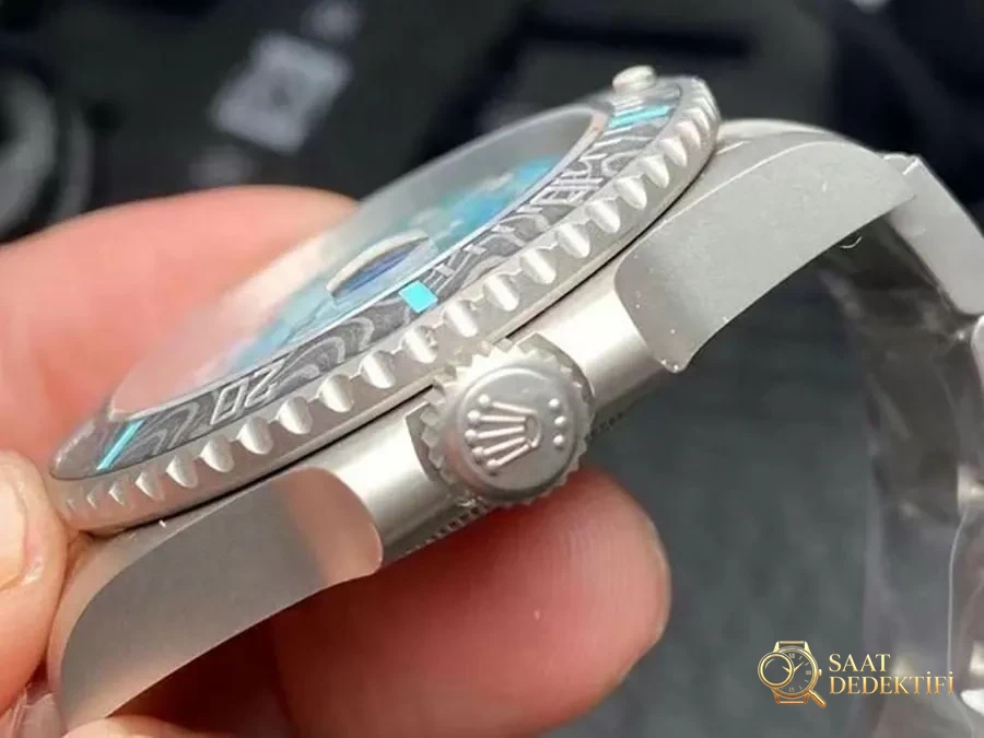 VS Factory Rolex DIW Tiffany Blue Su Geçirmez Replika Kol Saati - VS Saat - Arka Kapak ve Mekanizma Detayı