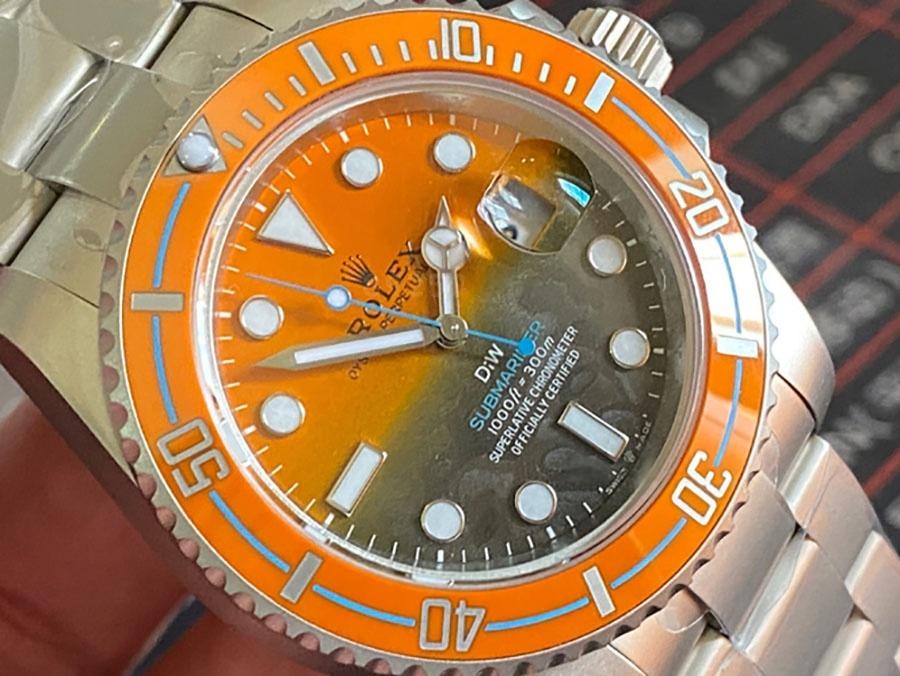 VS Factory Rolex DIW turuncu bezelli günbatımı replika saat - VS Watch — 2. fotoğraf