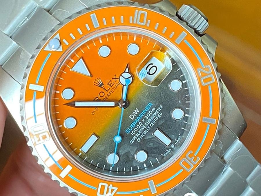 VS Factory Rolex DIW turuncu bezelli günbatımı replika saat - VS Watch — 5. fotoğraf