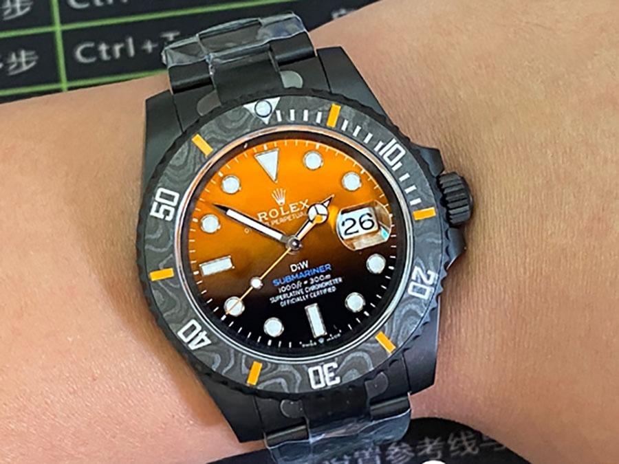 VS Factory Rolex DIW turuncu degrade 3135 replika kol saati - VS Saat — 4. fotoğraf