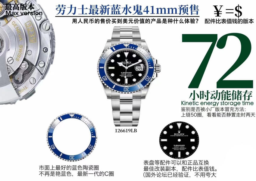 VS Factory Rolex Eski ve Yeni Model Mavi Su Hayaleti Arasındaki Farklar — 1. fotoğraf