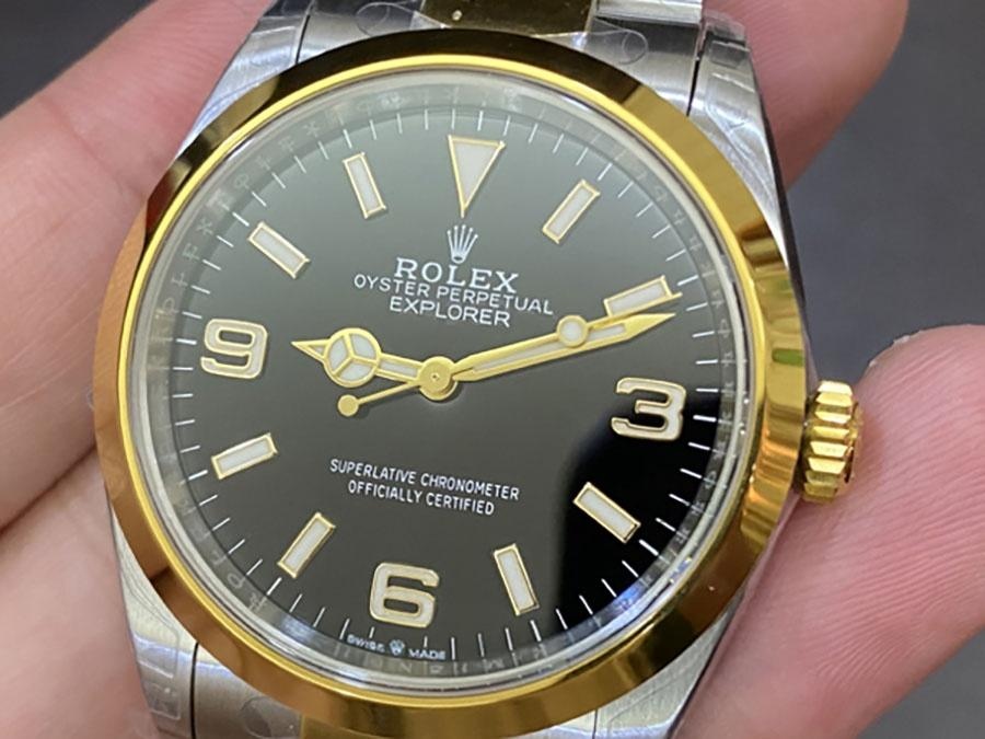 VS Factory Rolex Explorer 36 mm çelik-altın siyah kadran replika saat - VS Saat — 2. fotoğraf