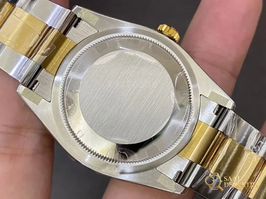 VS Factory Rolex Explorer 36 mm çelik-altın siyah kadran replika saat - VS Saat - Bilezik, Toka ve Klips Mekanizması