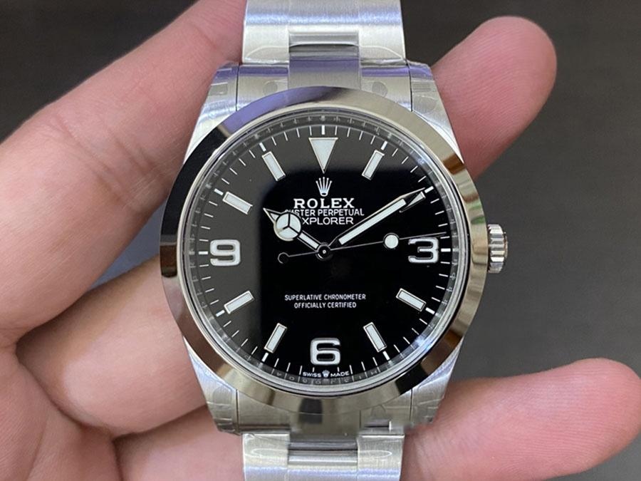 VS Factory Rolex Explorer 40 mm siyah replika saat - VS Saat — 1. fotoğraf